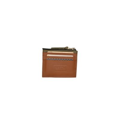 Card/coin case “Thyme” – brown/olive