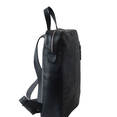 Backpack “Marjoram” -black/black reptile