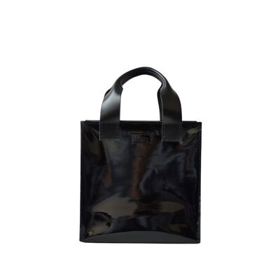 Handbag ”Cumin” medium – black lacquered