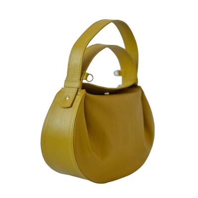 Handbag ”Iris” large – mustard yellow - Linen product bag
