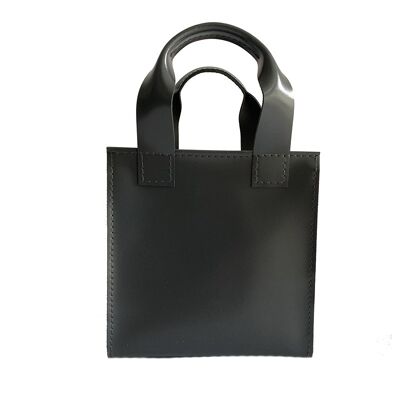 Handbag “Cumin” – black/black texturised pocket