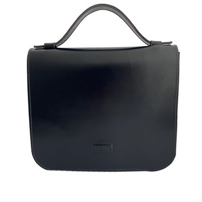 Handbag “Heath” – dark blue/grey/burgundy