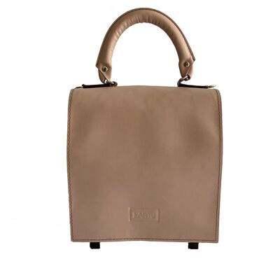 Handbag “Mint” – soft pink/brown reptile