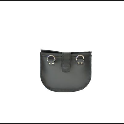 Mini bag “Notrele” – dark grey/blue reptile details