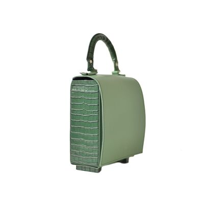 Handbag “Mint” – green/green reptile