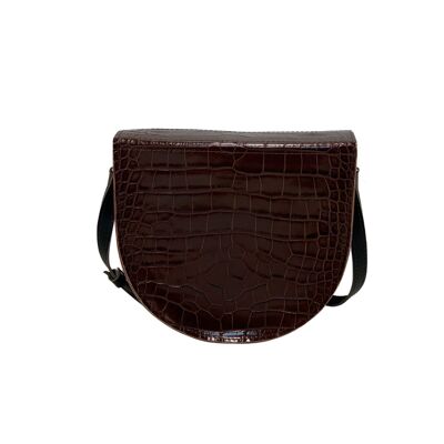Handbag ”Notrele” – brown reptile