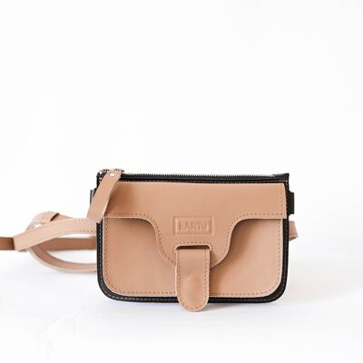 Mini bag “Marigold” – dark brown/nude