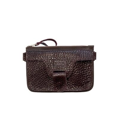 Mini bag “Marigold” – burgundy/burgundy reptile leather