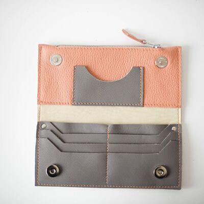 Wallet “Quickthorn” – peach/light grey