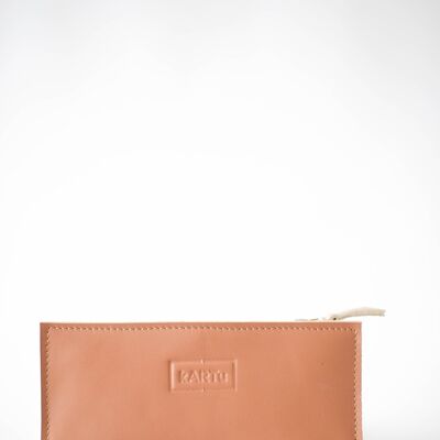 Wallet “Quickthorn” – peach/dark brown reptile