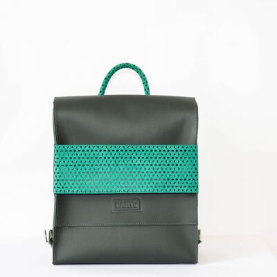 Backpack “Bilberry” – dark green/green texturised