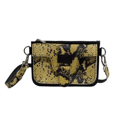 Mini bag “Marigold” – yellow snake leather print