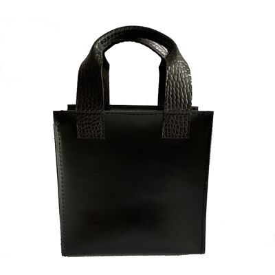 Handbag “Cumin” – black/reptile leather imitation