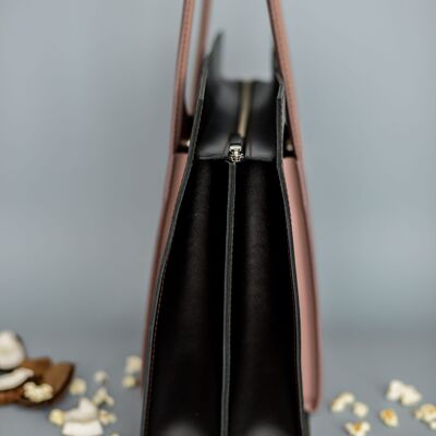 Handbag “Aronia” – black/light pink