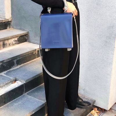 Handbag “Mint” – blue/grey