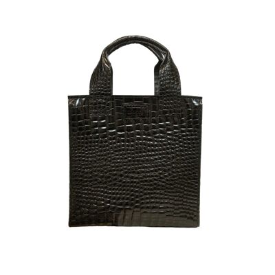 Handbag ”Cumin” – black reptile