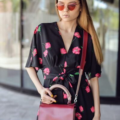 Handbag “Mint” – berry pink/pale pink