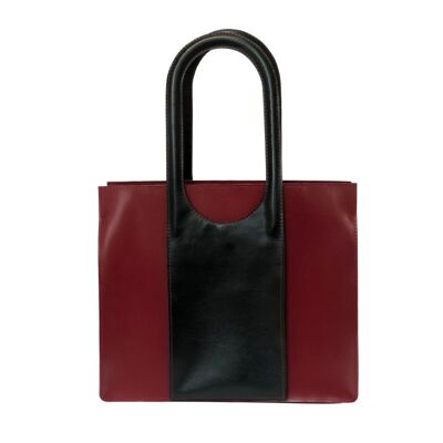 Handbag “Aronia” – dark cherry/black
