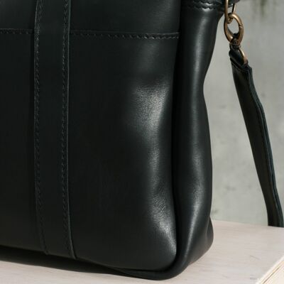 Handbag for men “Sage” – smooth black