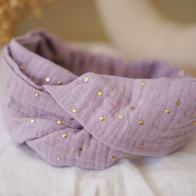 Lilac and Gold Lina Headband