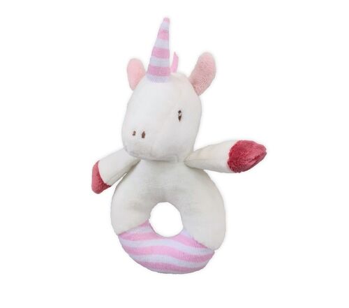 Rassel rund  Einhorn rosa