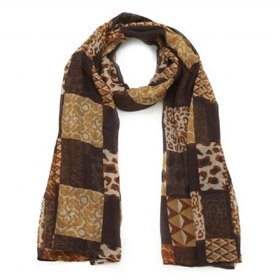 Foulard patchwork animalier