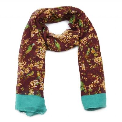 Foulard imprime oiseaux