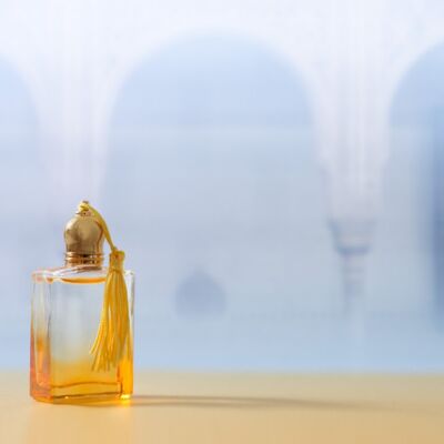 Transparent bottle 15 mL empty and refillable - Yellow