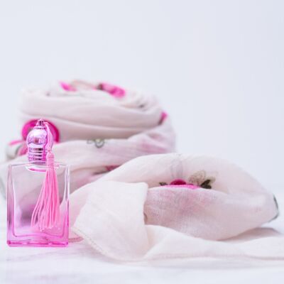 Transparent bottle 15 mL empty and refillable - Pink