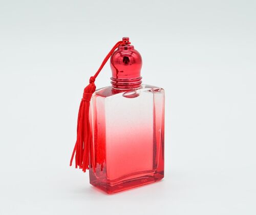 Kaufen Sie Transparente Flasche 15 ml leer und nachfüllbar - Rot