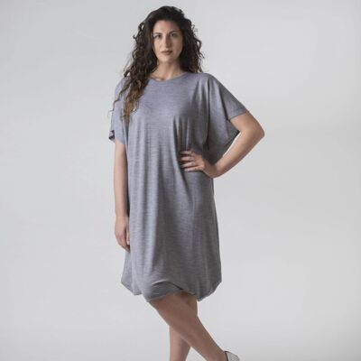 Abito Maxi Maglia in Cashmere e Seta Ardesia - M - GRIGIO