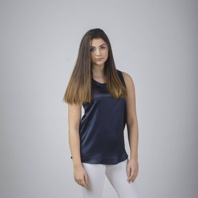 Canotta-Tanktop in Seta - CHAMPAGNE