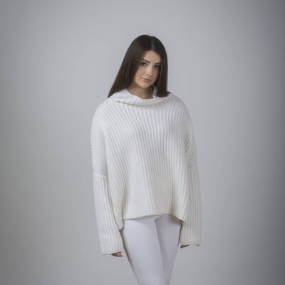 Cappa 100% in cashmere - bianco