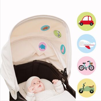 Baby Mobile - Autocollants pour bébé en acétate de soie de haute qualité. Pour landaus, sièges auto et berceaux 1