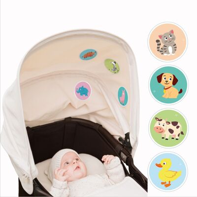 Baby's farm - baby stickers made of high-quality acetate silk. For prams, car seats and cots