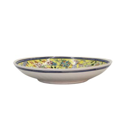 Suppenteller aus Kaolin mit Blumenmustern Durchmesser 25 cm