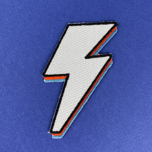 Lightning bolt iron on patch by Doodlemoo