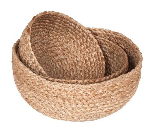 Mand Jute naturel s/3