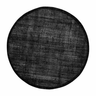 Placemat Linen round black