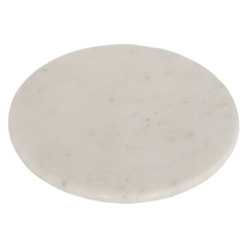 Planche à découper marbre rond blanc Ø25cm