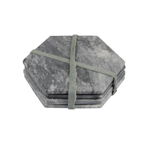 Sottobicchiere esagonale 4 nero