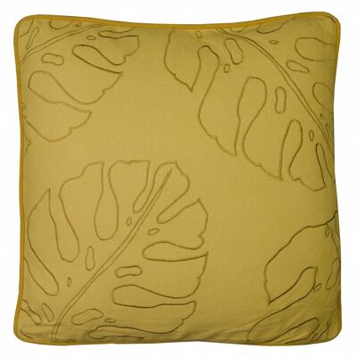 Almohada Monstera mostaza