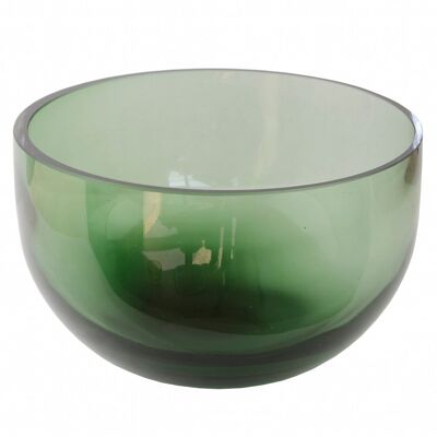 Bowl Manu green glass Ø19.5x12cm