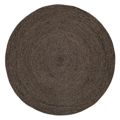 Tapis Ella jute naturel noir Ø125