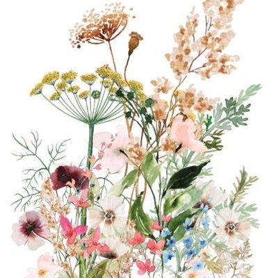 Sustainable postcard wild flowers