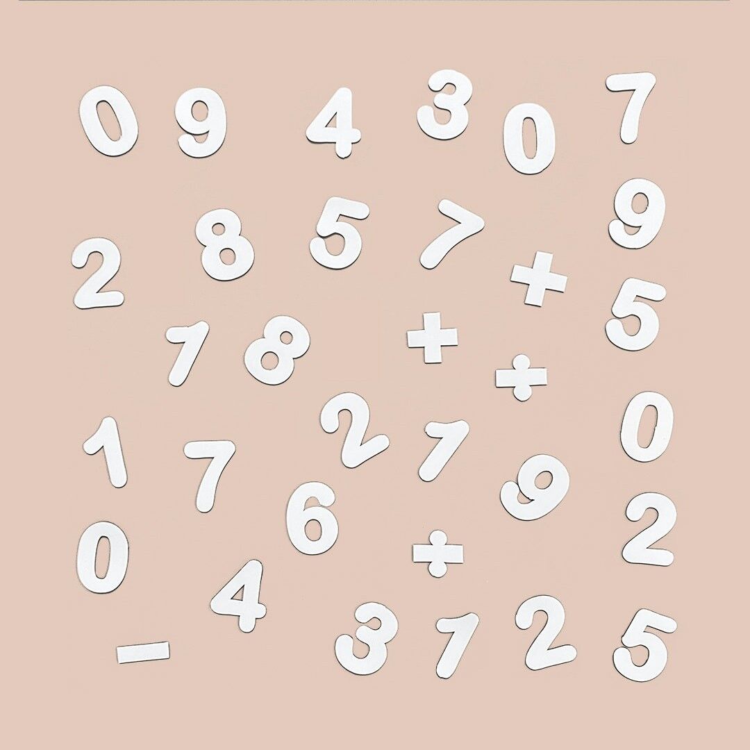 Numeri magnetici bianchi - set da 100 magneti