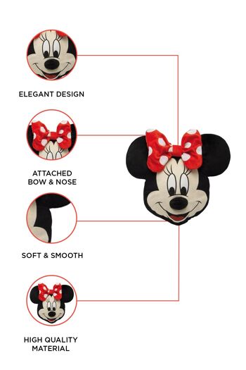 Disney Minnie Mouse Oh My Head Coussin en forme de tête 3