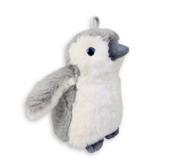 Pingouin bébé 18 cm gris/blanc