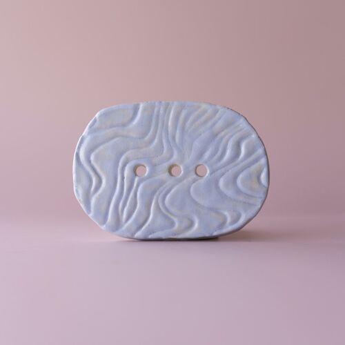 Handmade Ceramic Soap Rest - Light Blue