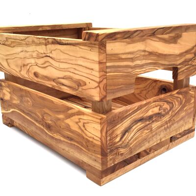 Box size M storage decor wooden box made of olive wood